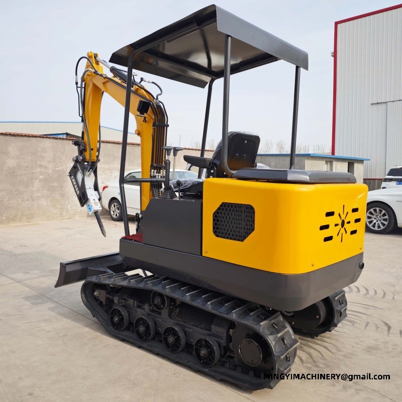 mini excavator with auger