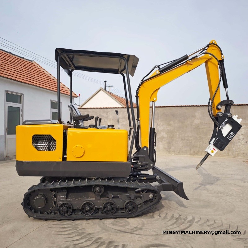 mini excavator with auger