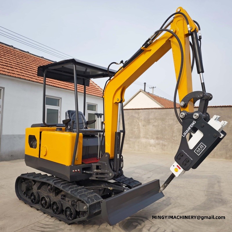 mini excavator with auger
