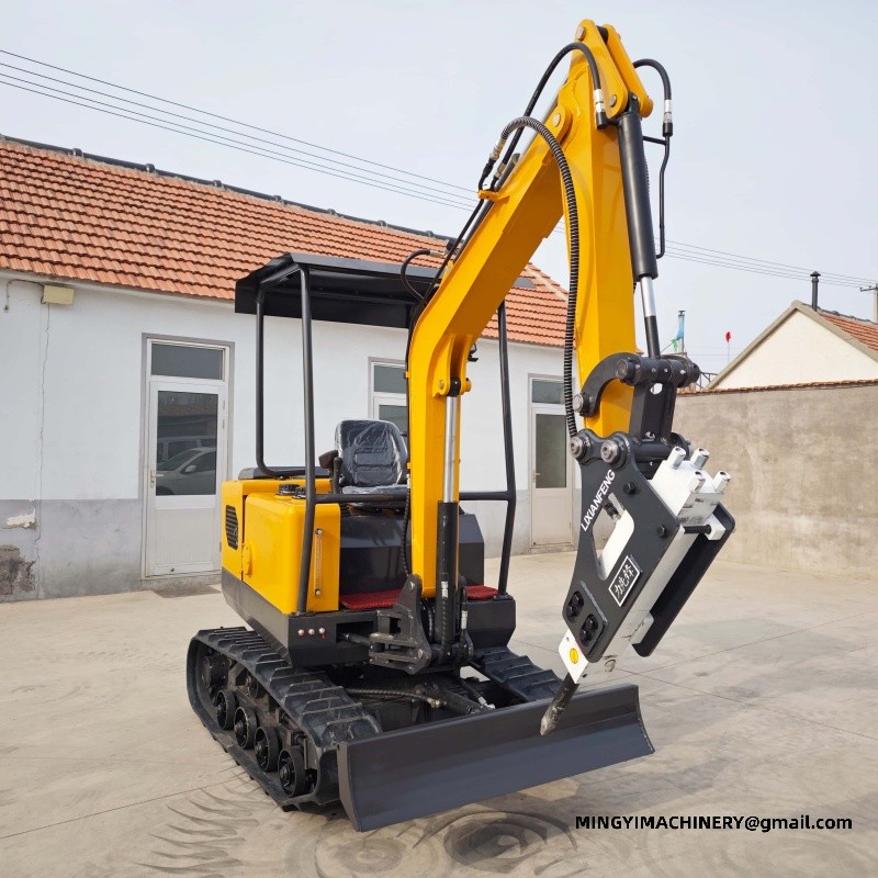 mini excavator with auger
