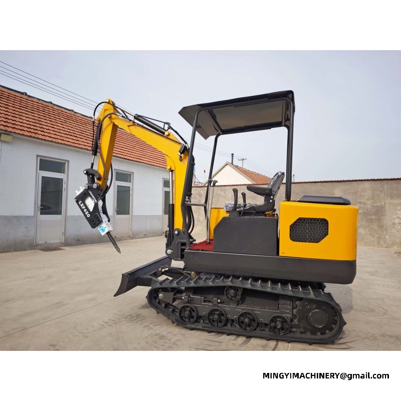 mini excavator with auger