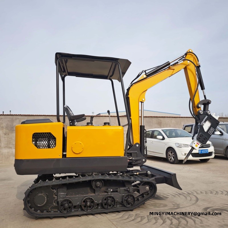 mini excavator with auger