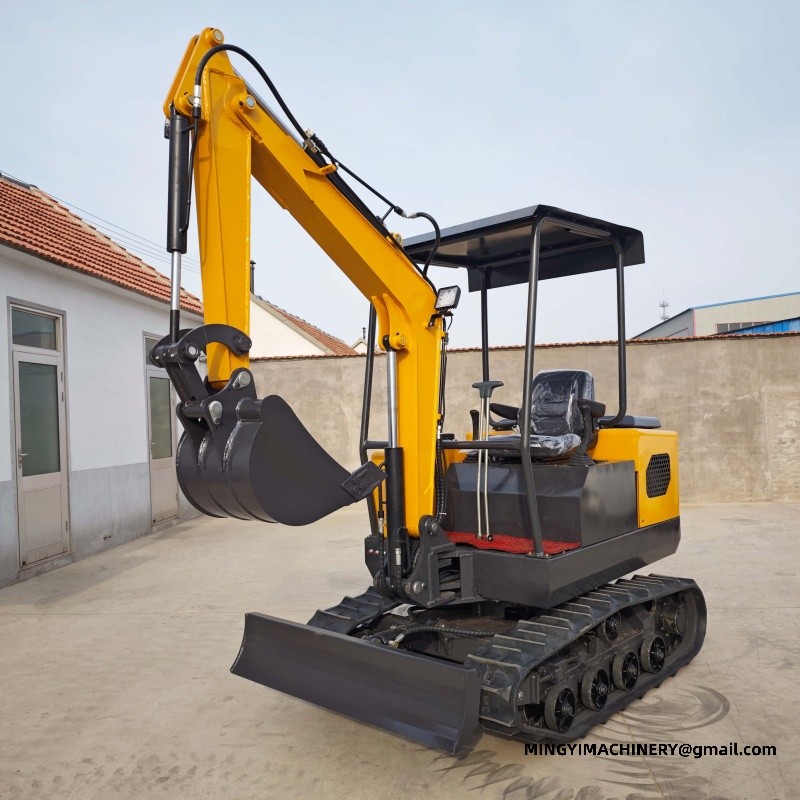 mini excavator with bucket