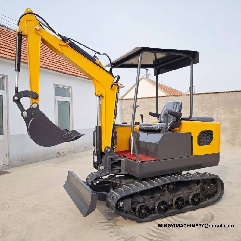 mini excavator with bucket