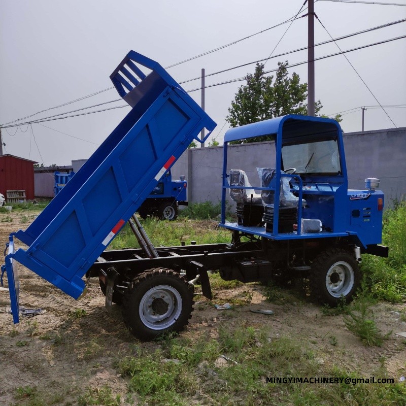 4WD dump truck with mixer drum