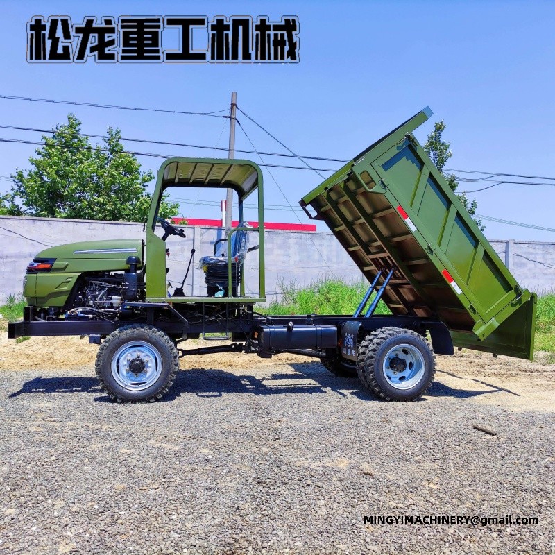 articulated dump truck on rough terrain
