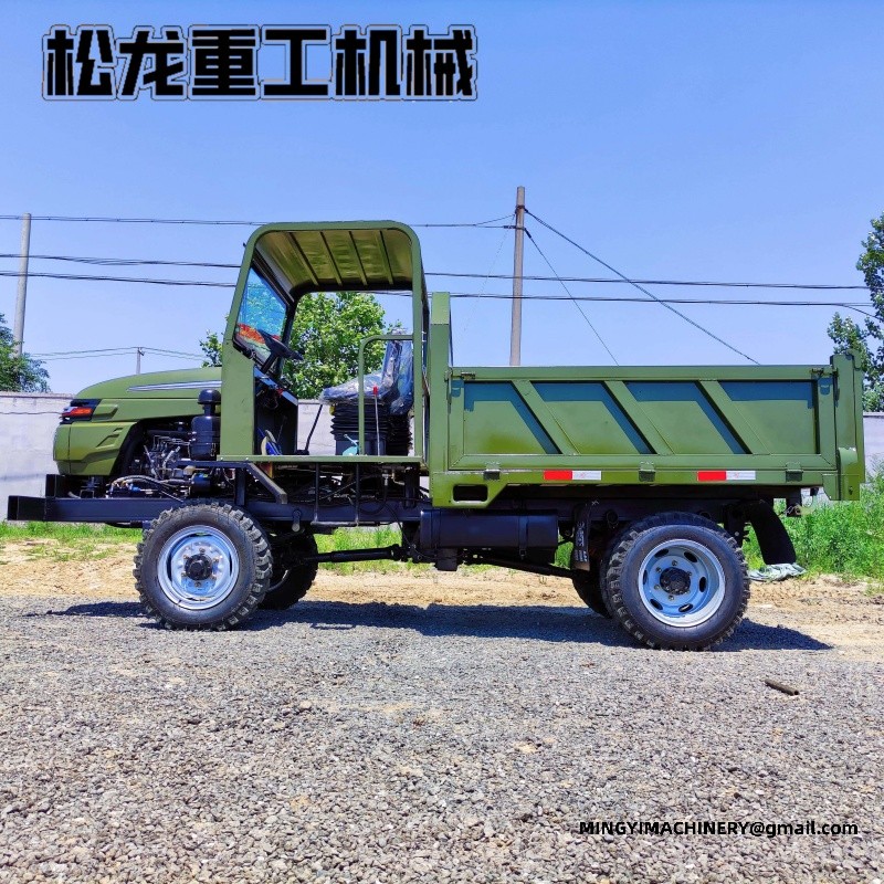 articulated dump truck on rough terrain