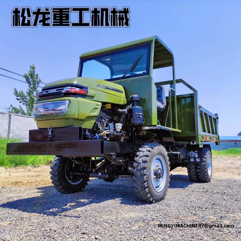 articulated dump truck on rough terrain