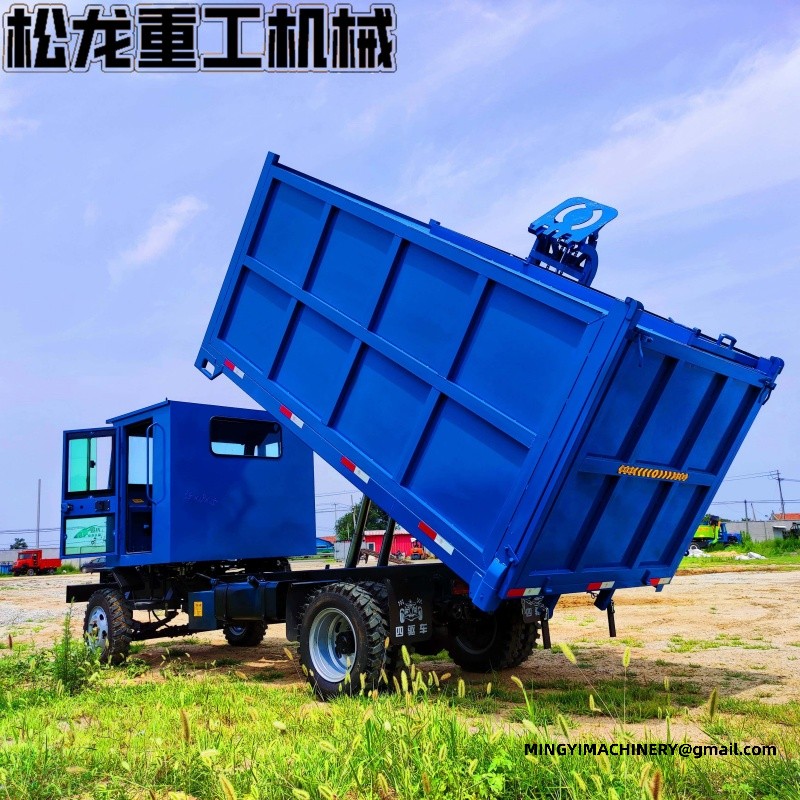 Four-wheel drive garbage transfer vehicle