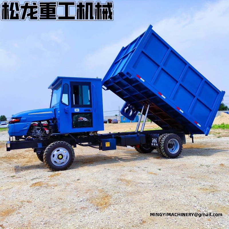 refuse truck with hydraulic bin lifting