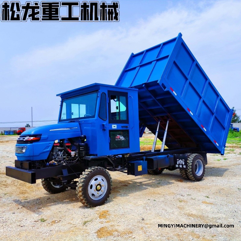 refuse truck with hydraulic bin lifting
