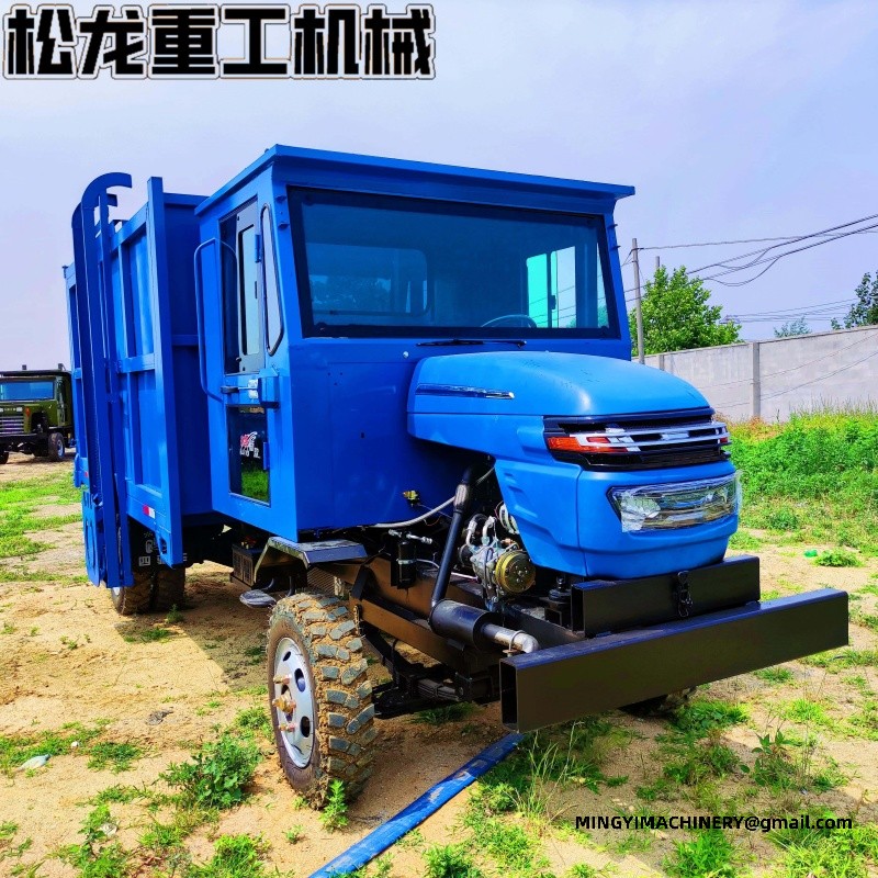 waste truck with rear bin loader