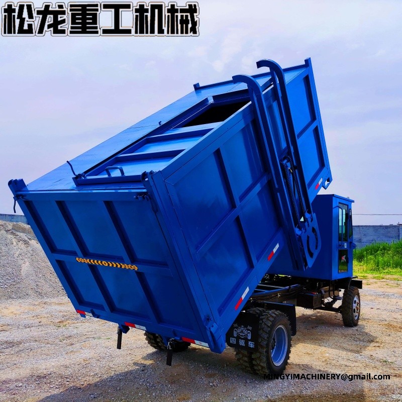 waste truck with rear bin loader