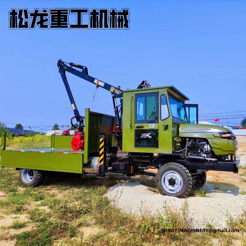 articulated 4WD log carrier vehicle