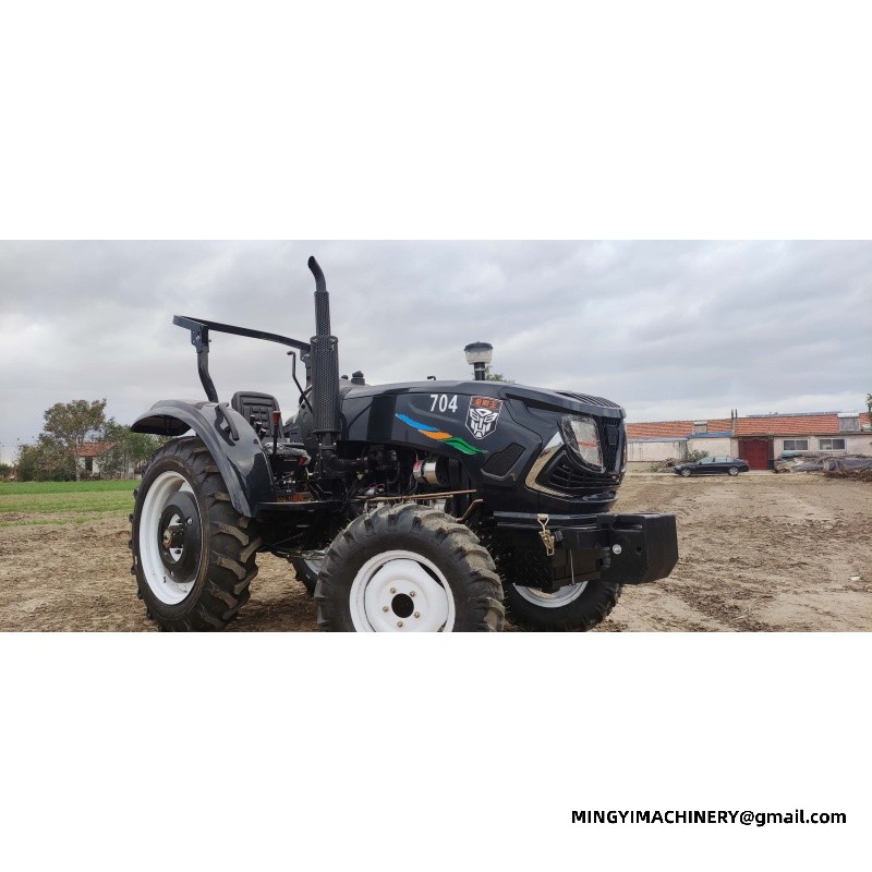 4x4 farm tractor with backhoe