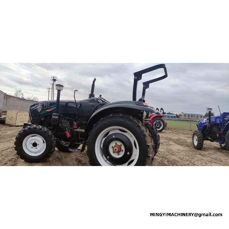 4x4 farm tractor with backhoe