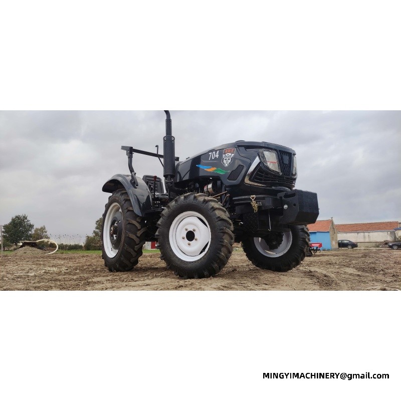 4x4 farm tractor with backhoe