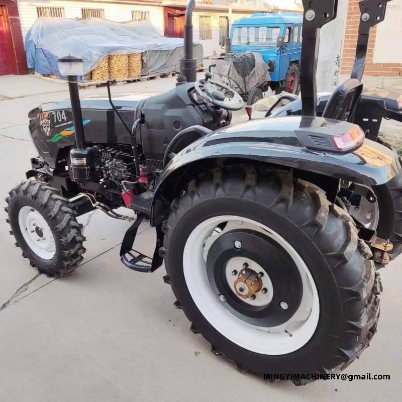 4x4 farm tractor with backhoe