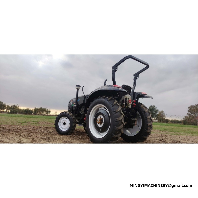 4x4 farm tractor with backhoe