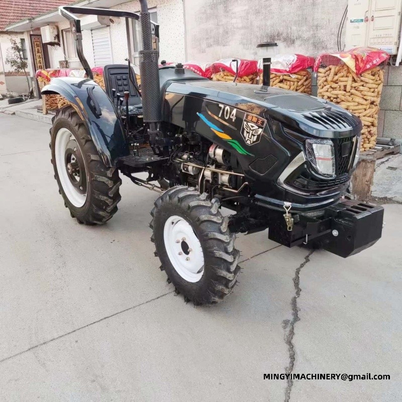 4x4 farm tractor with backhoe