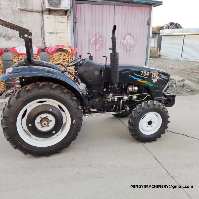 4x4 farm tractor with backhoe