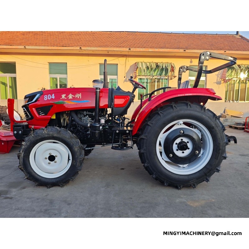 4WD tractor with excavator attachment