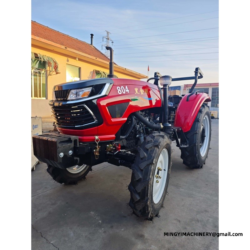 4WD tractor with excavator attachment