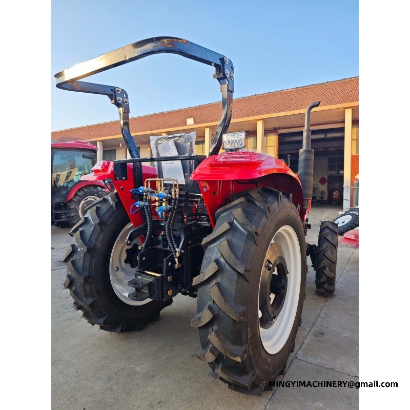4WD tractor with excavator attachment