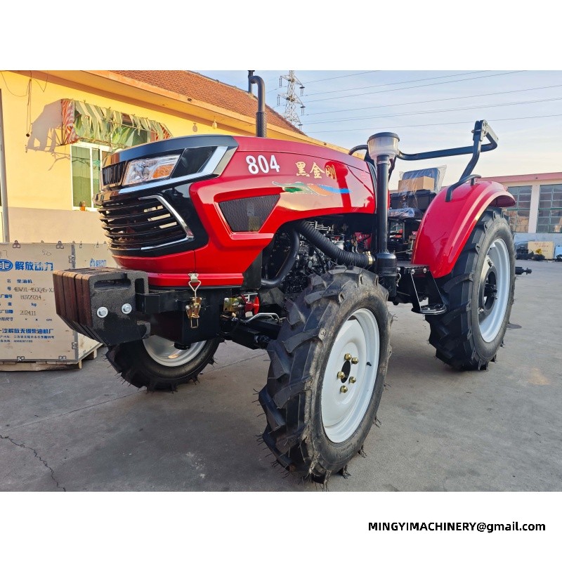 4WD tractor with excavator attachment
