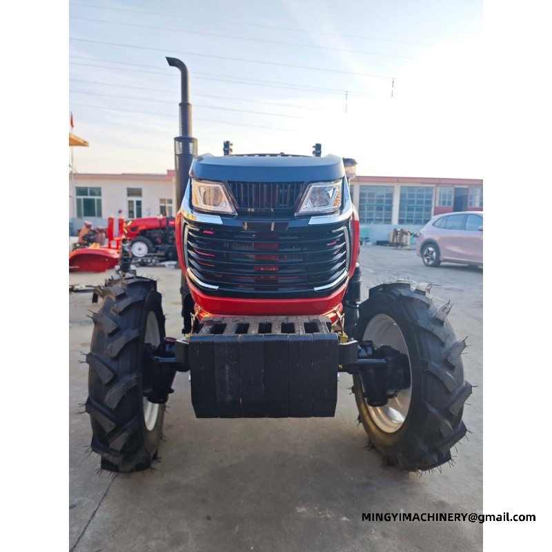 4WD tractor with excavator attachment