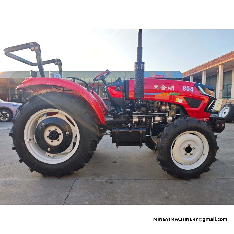 4WD tractor with excavator attachment