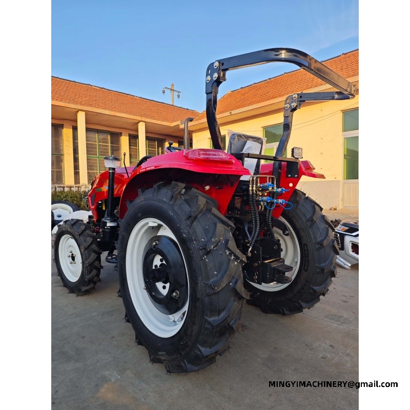 4WD tractor with excavator attachment