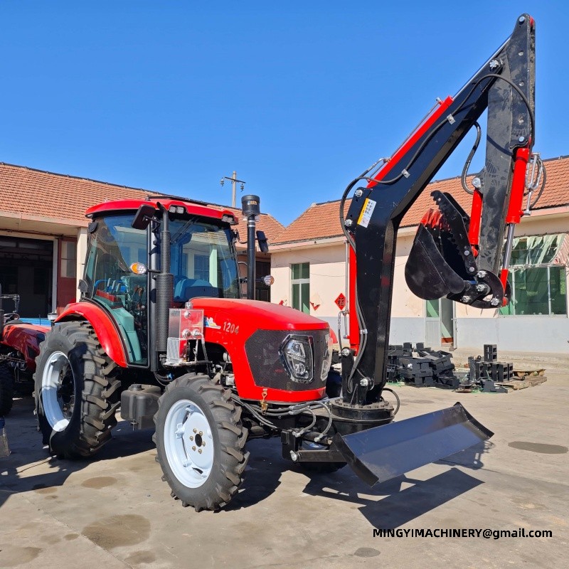 4WD tractor with backhoe