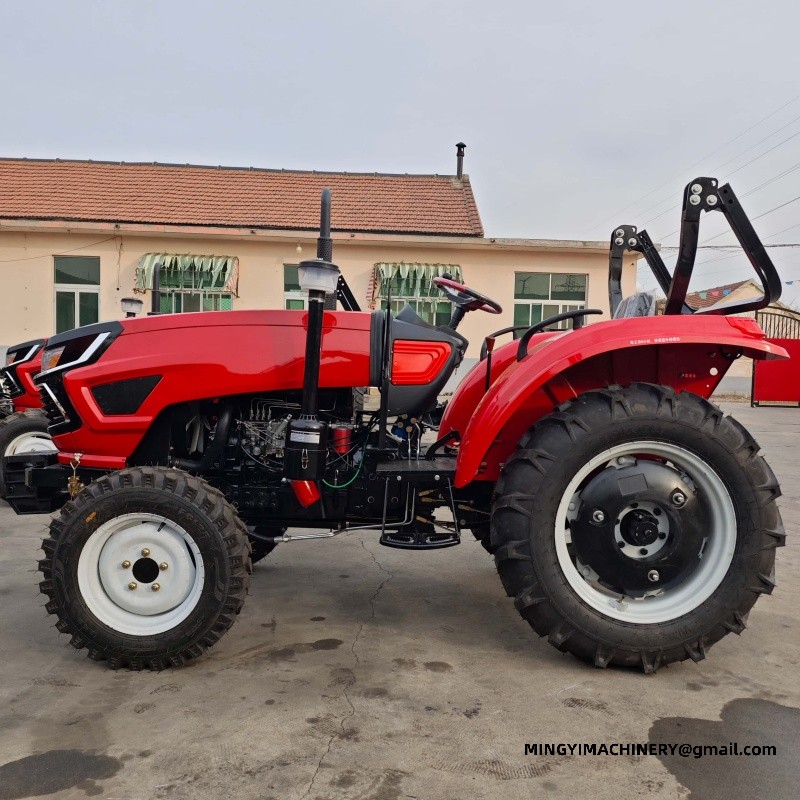 4WD tractor with excavator attachment