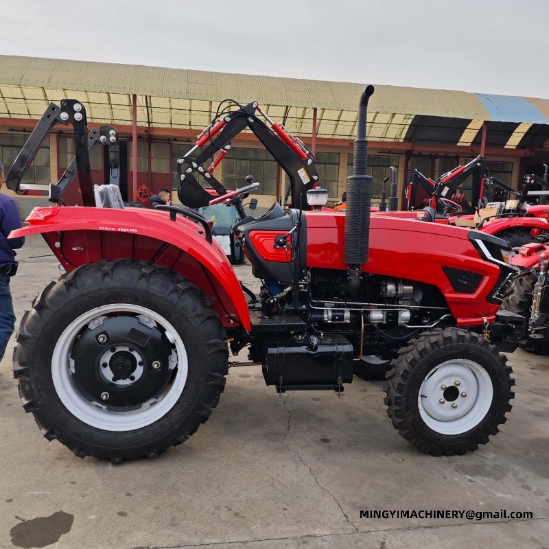 4WD tractor with excavator attachment