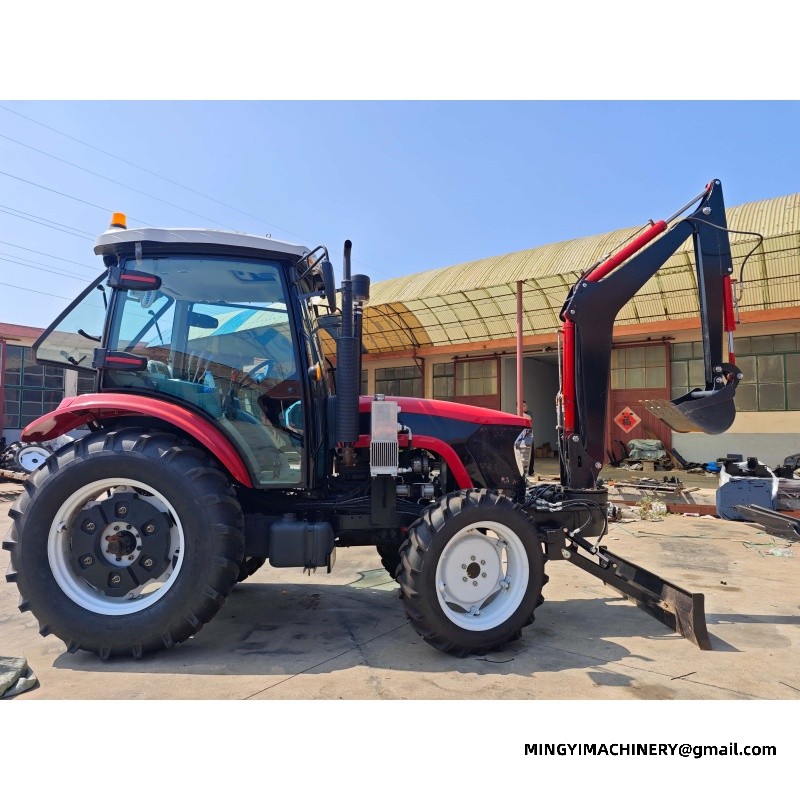 compact tractor with backhoe for construction