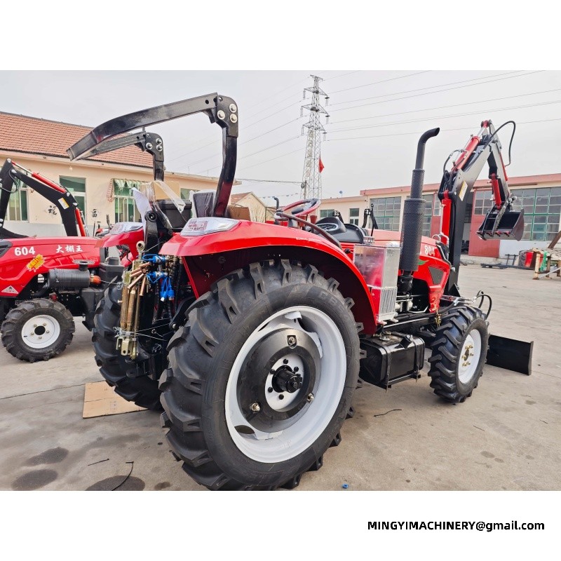 4WD tractor with backhoe