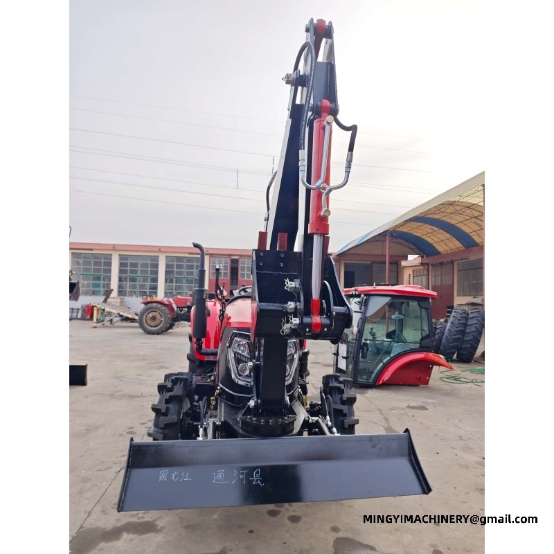 4WD tractor with backhoe