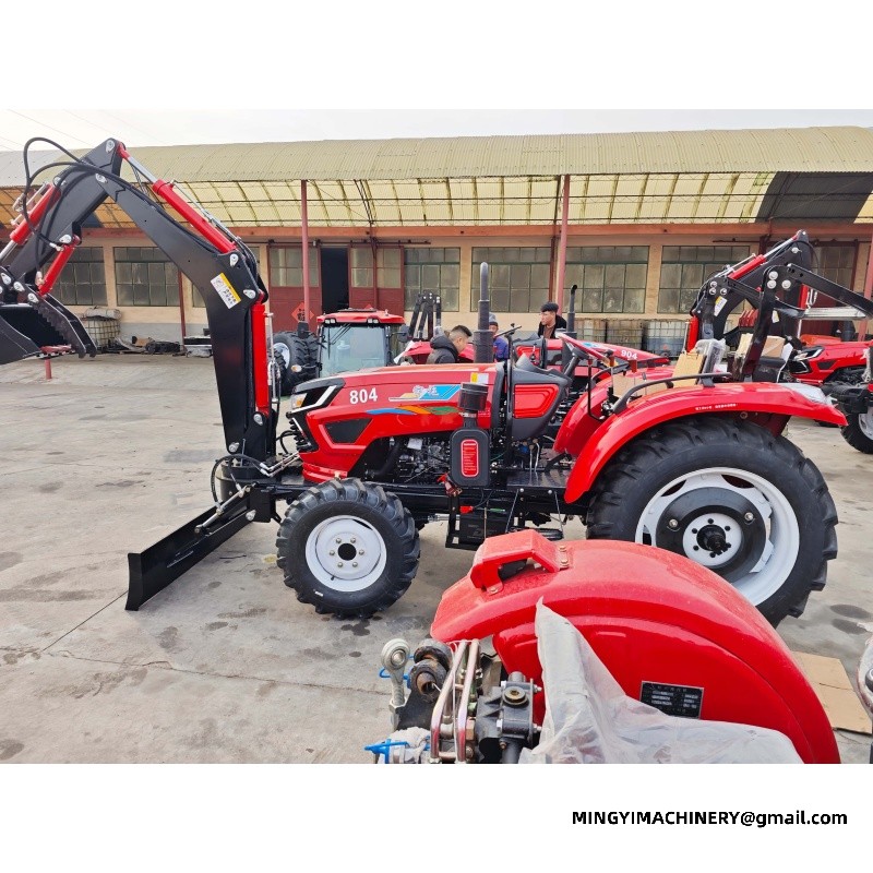 4WD tractor with backhoe