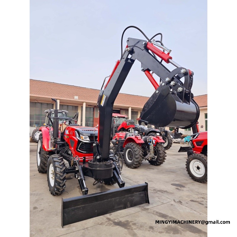 4WD tractor with backhoe