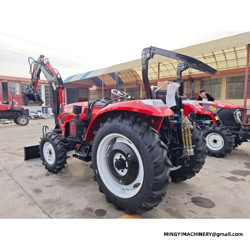 4WD tractor with backhoe