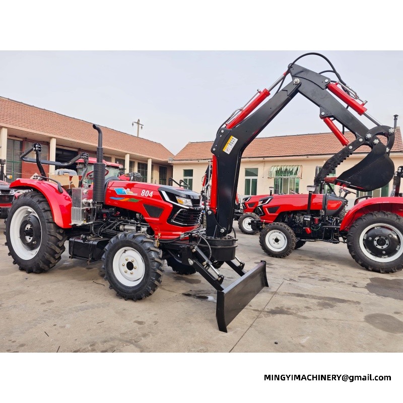 4WD tractor with backhoe
