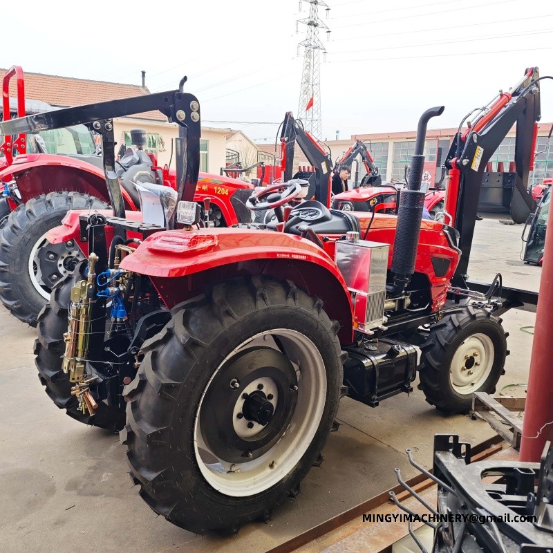 4x4 farm tractor with backhoe