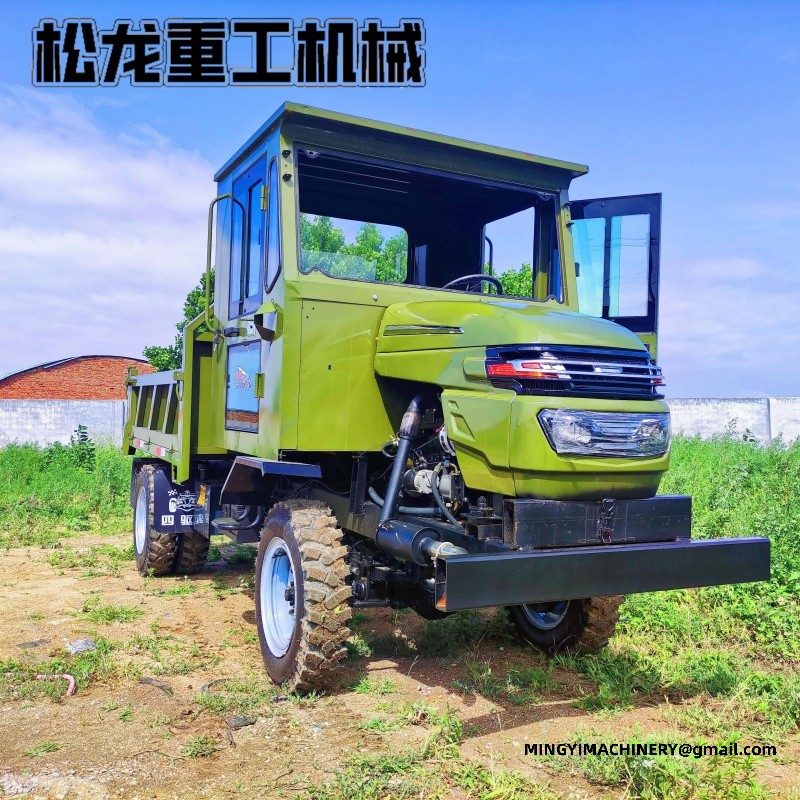 4WD dump truck with mixer drum