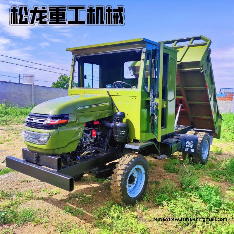 4WD dump truck with mixer drum