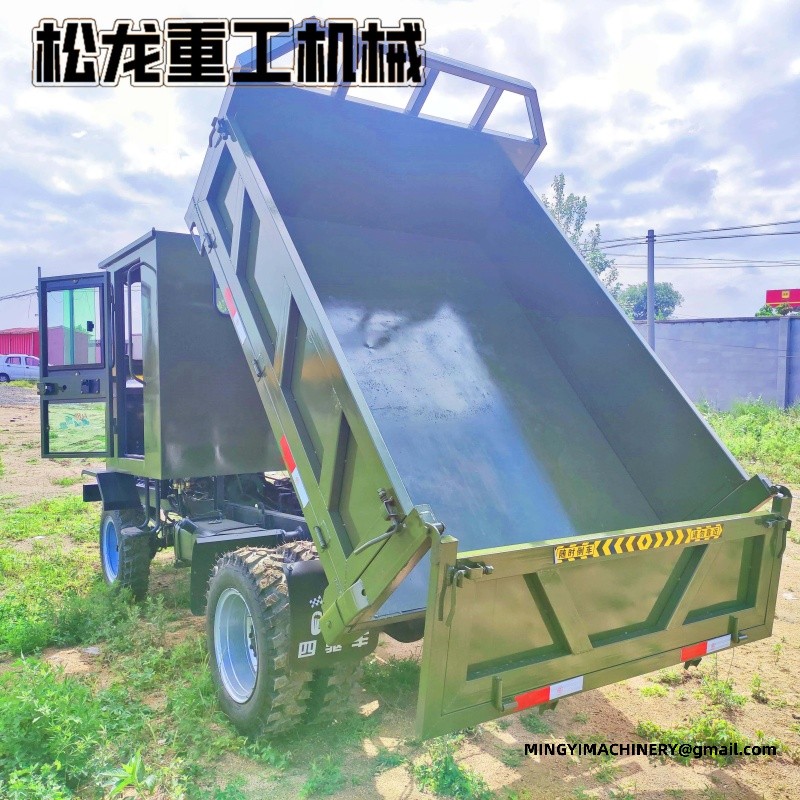articulated dumper with crane