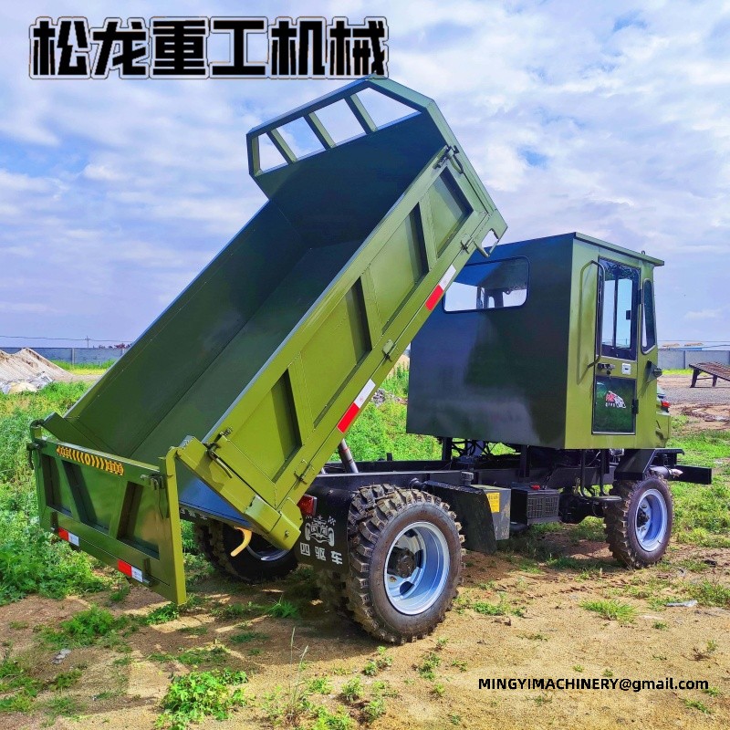articulated dumper with crane