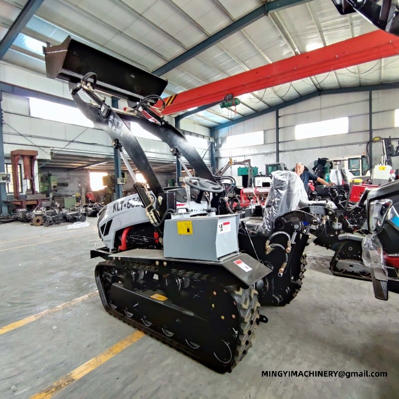 crawler tiller with attachments