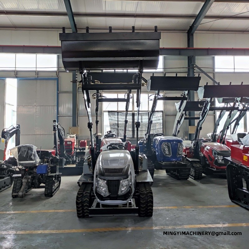 crawler tiller with attachments