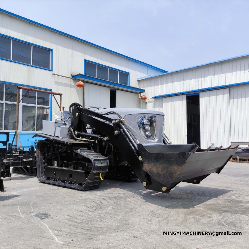 crawler tiller with plow